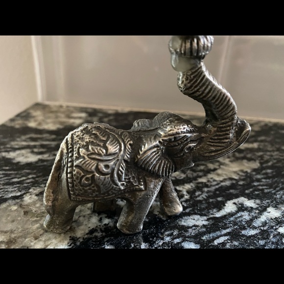 Accents Vintage Pewter Candle Holder Elephant Metal Figure Poshmark